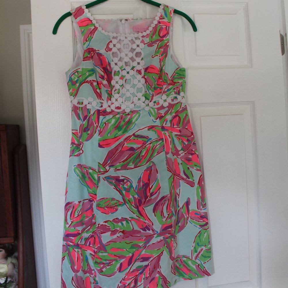 Lilly Pulitzer Pink and Green Floral Dress